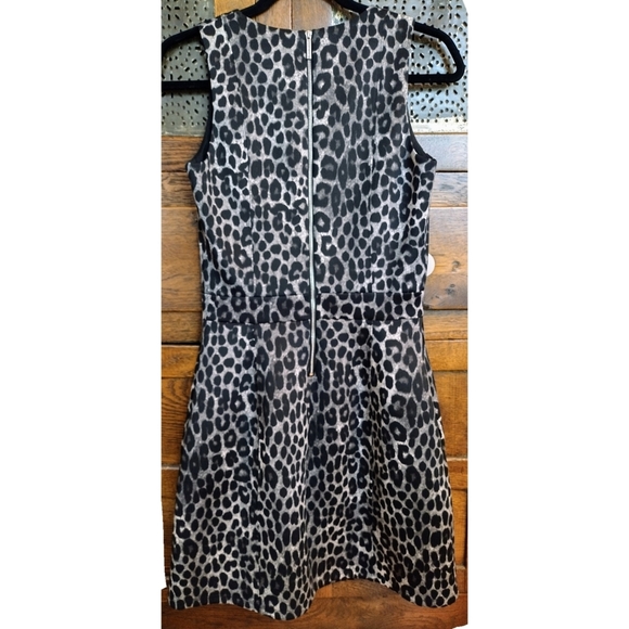 MICHAEL Michael Kors Leopard Print Scuba Dress, Size XS, Gray/Black - Picture 5 of 8